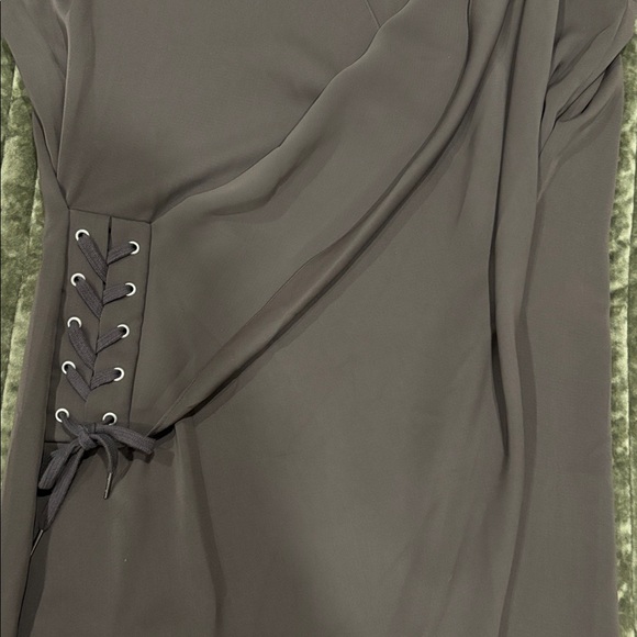 AllSaints Aures Dress with Lace Up Detail - Picture 3 of 4
